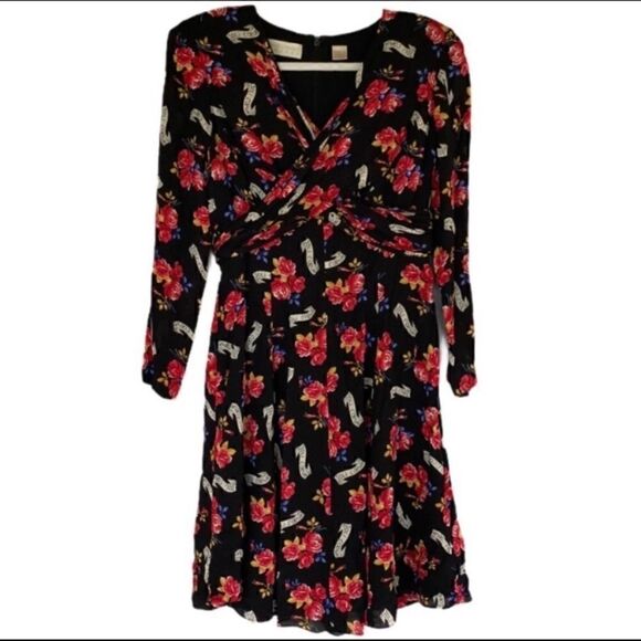 Vintage Dresses & Skirts - Vintage Dana Buchman Floral Silk Dress Size 6